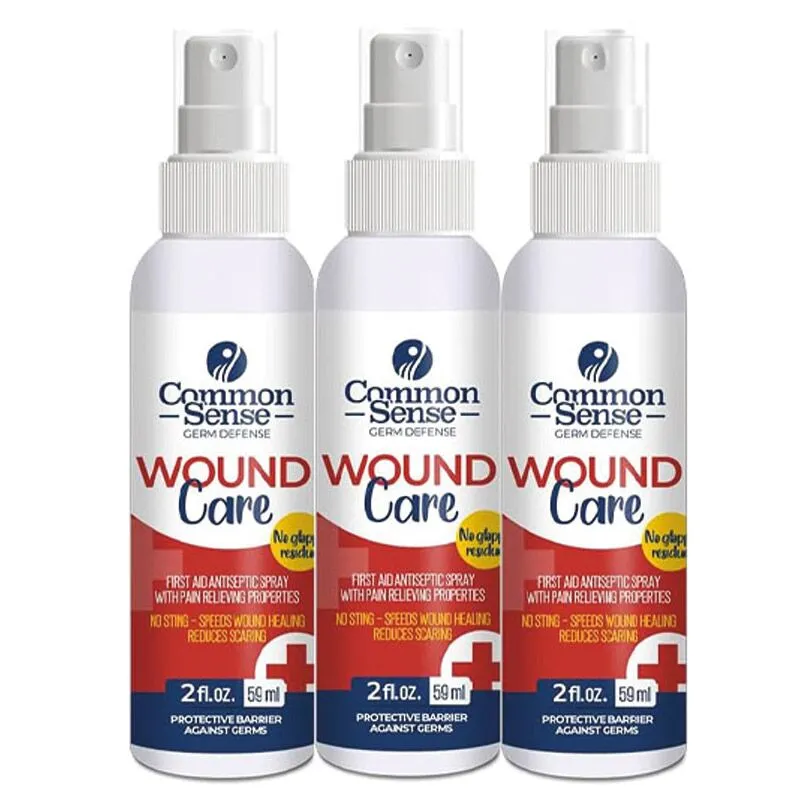 Wound Care Antiseptic Spray And First Aid Pain Relief (3-pack)