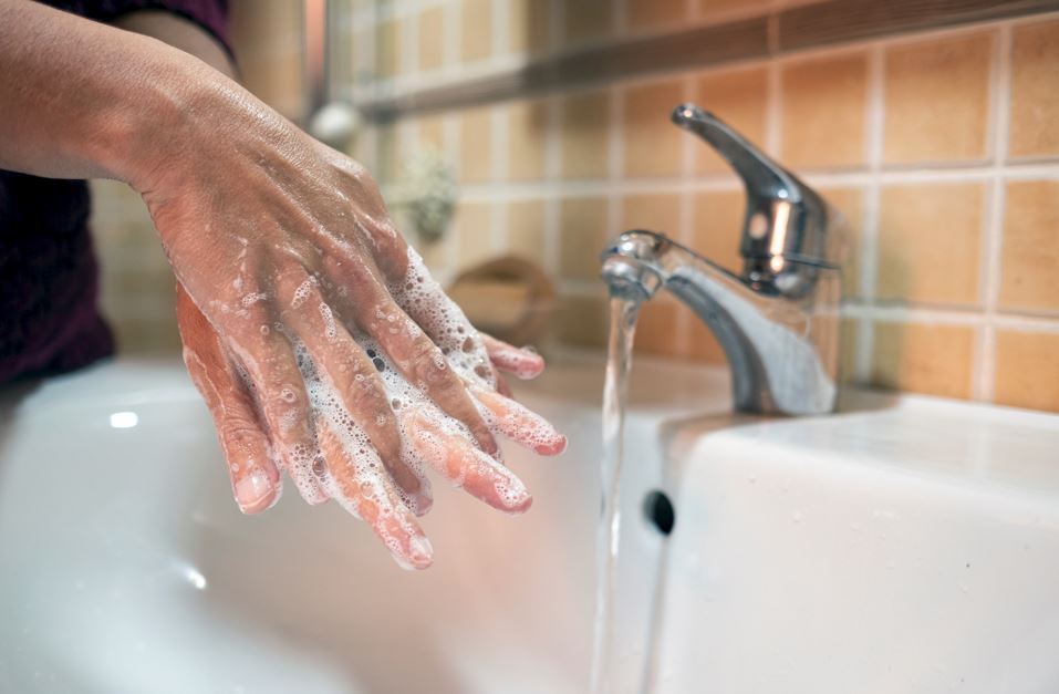 How to use hand sanitizer when you can't wash your hands with soap and water.