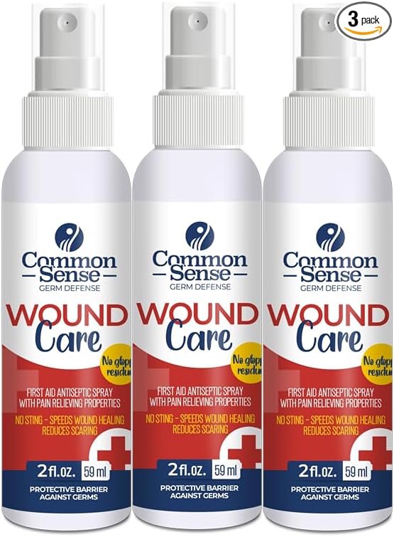 Wound Care Antiseptic Spray And First Aid Pain Relief 3 Pack